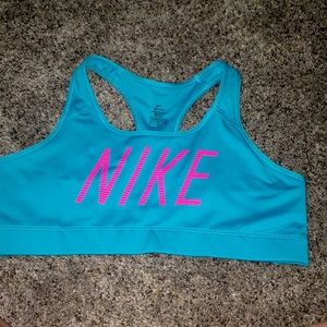 Blue Nike sports bra